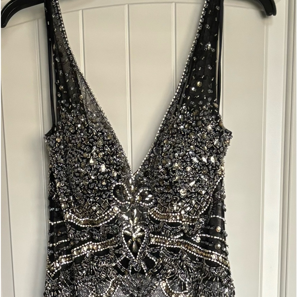 Gently used one time dress-Long & beautiful for Wedding guest or Prom occasion.